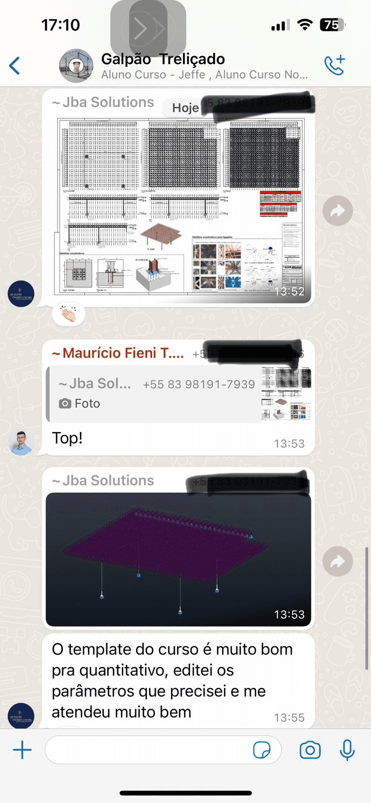 Depoimento de aluno