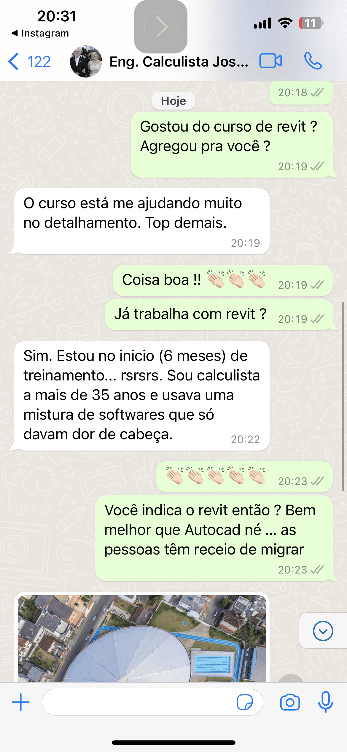 Depoimento de aluno